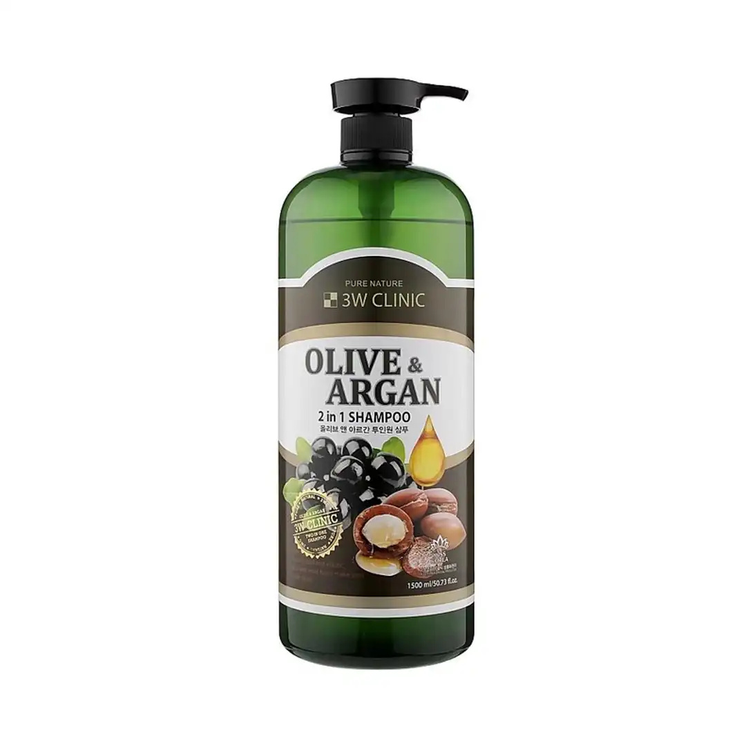 3W Clinic Olive and Argan 2 IN 1 Shampoo 1500ml