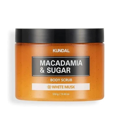KUNDAL Macadamia \u0026 Sugar Body Scrub White Musk 550g